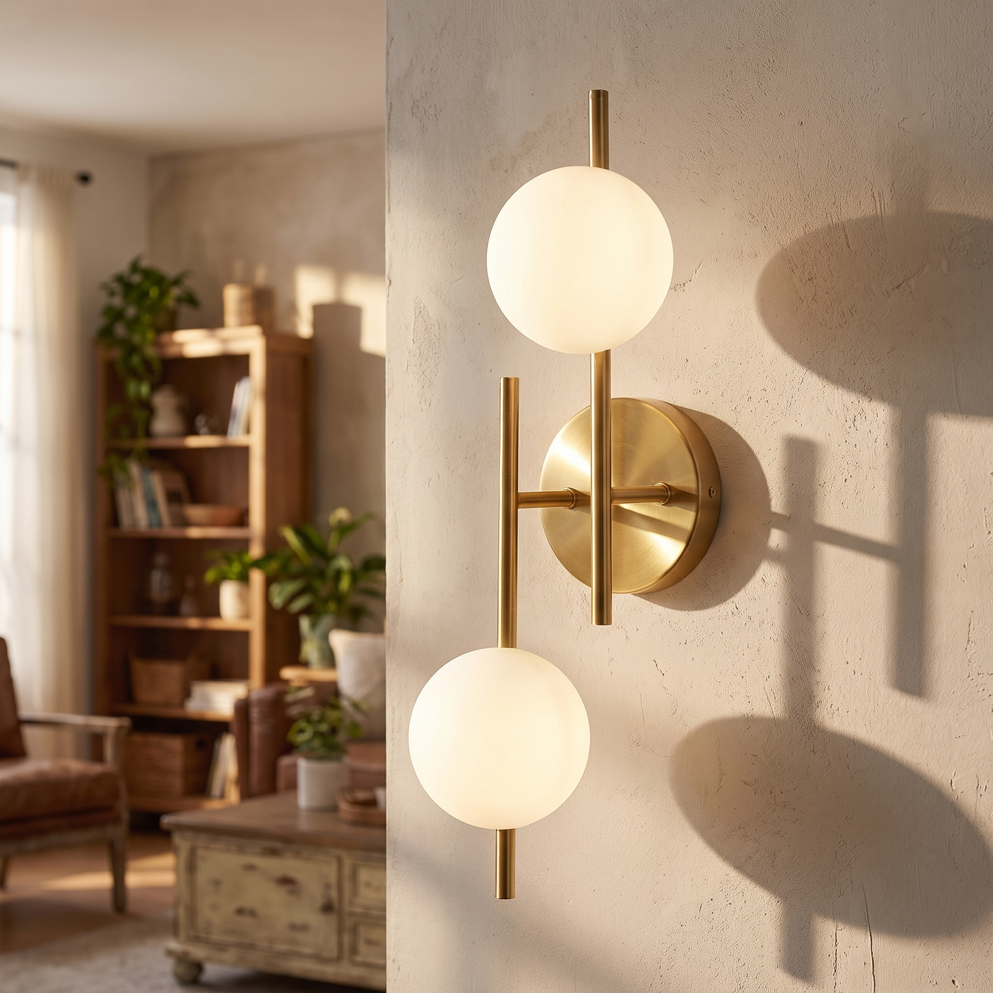 Astra Wall Light Dual Globe Modern Gold