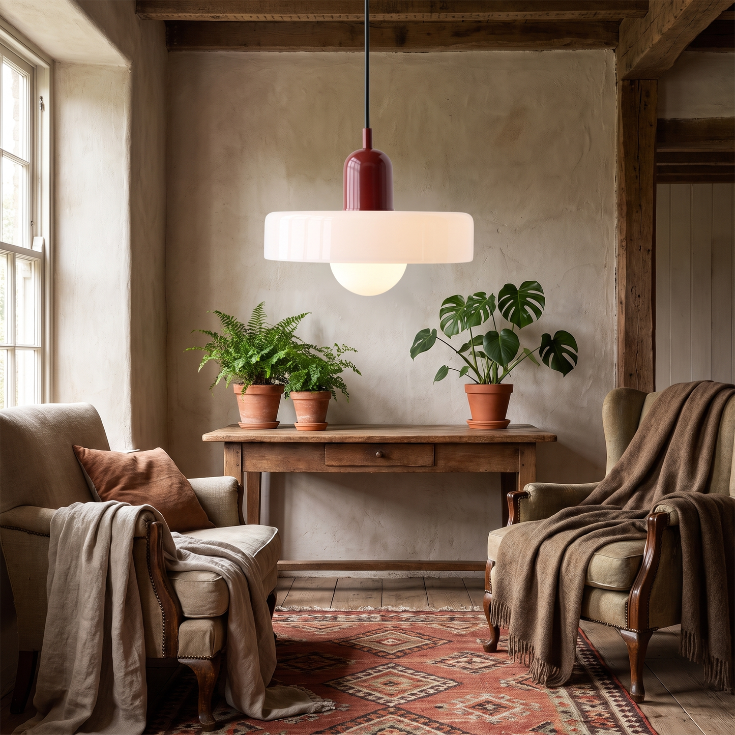 Bauhaus Glass Pendant Light Nordic Retro Dining Chandelier