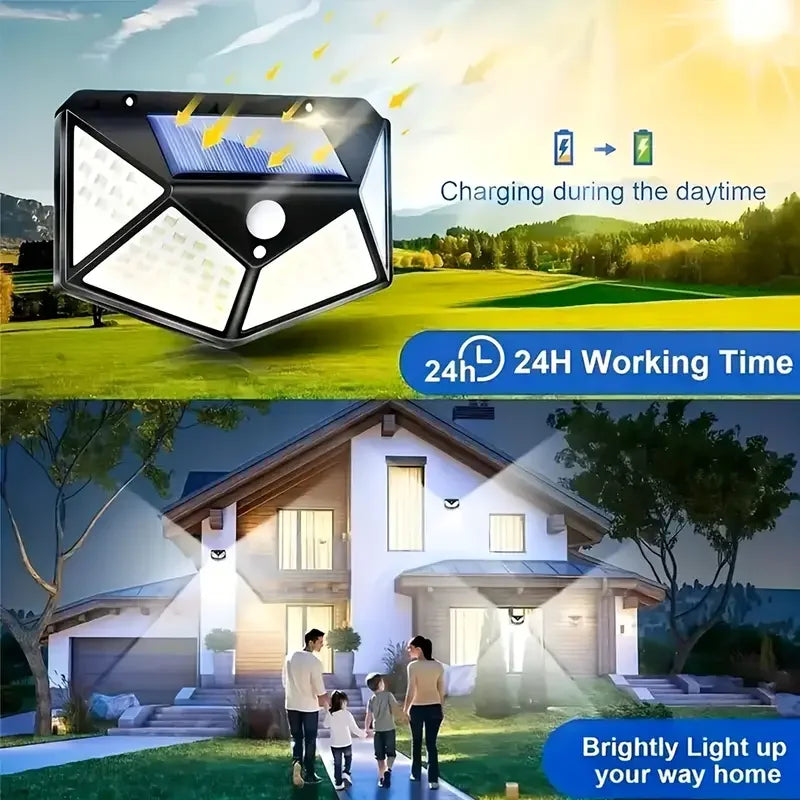 Three sided beam pattern of the solar light