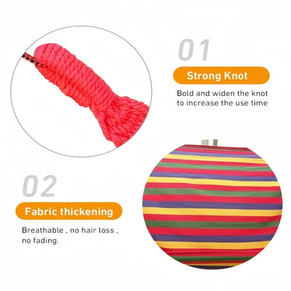 Canvas Hammock | Striped Double Swing Bed for Garden & Camping