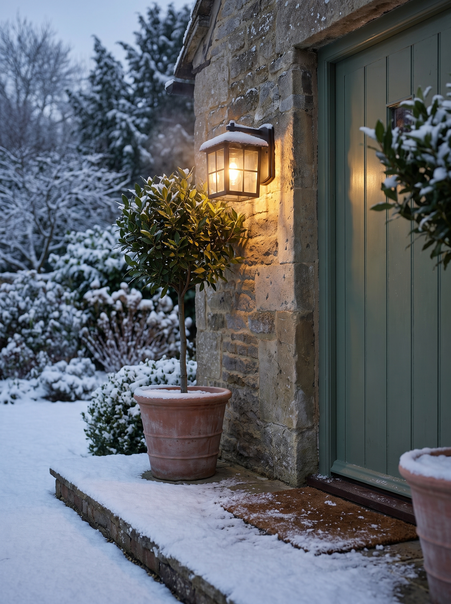 P10S2 Camden outdoor wall lamp rust resistant metal and thick glass