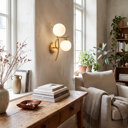Lunara Wall Light Nordic Dual Globe LED