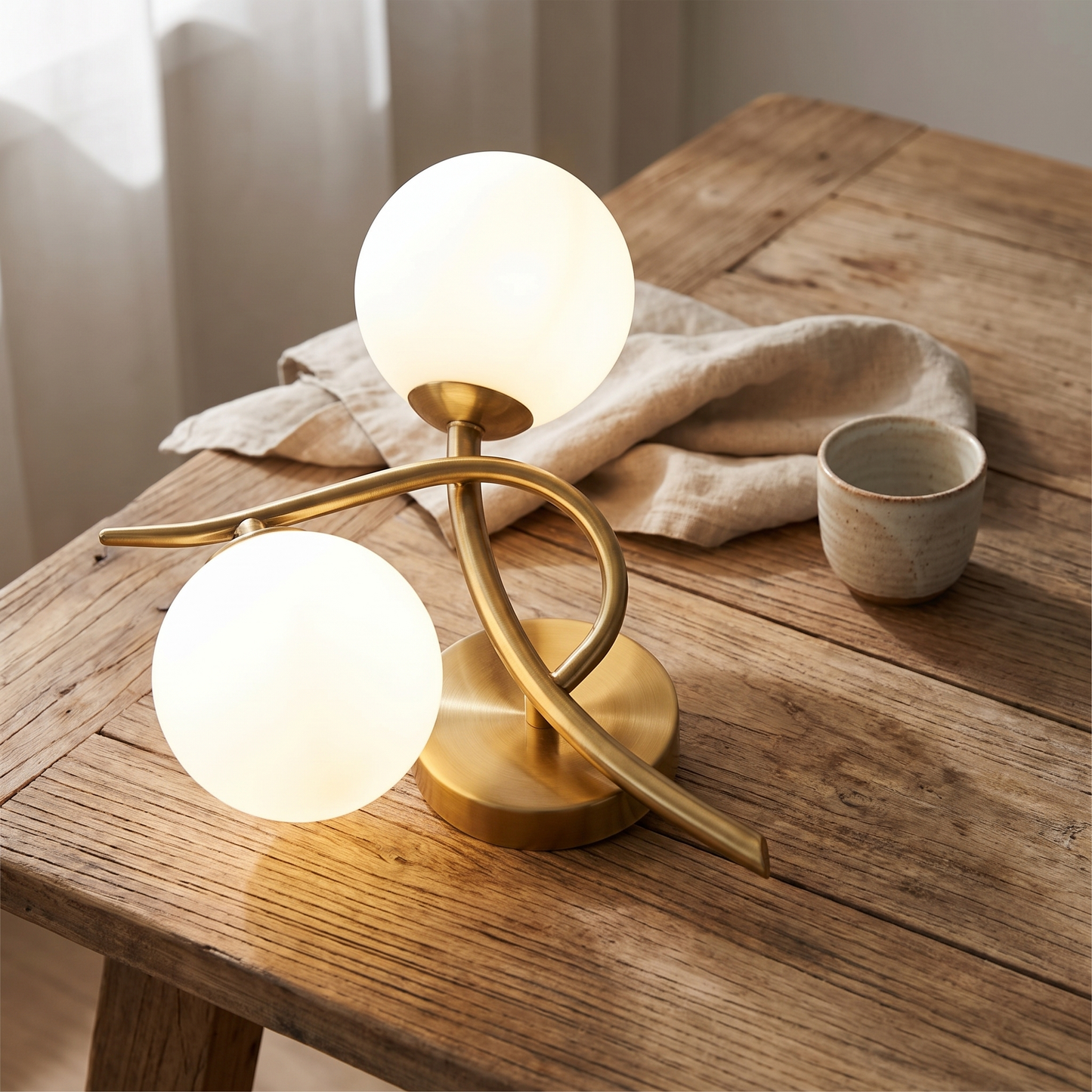 Lunara Wall Light Nordic Dual Globe LED