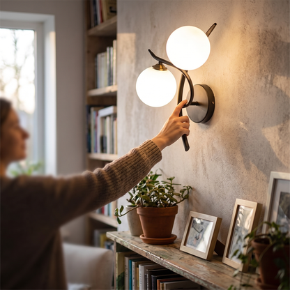 Lunara Wall Light Nordic Dual Globe LED