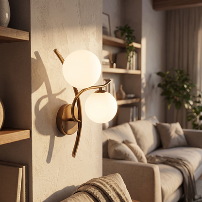 Lunara Wall Light Nordic Dual Globe LED