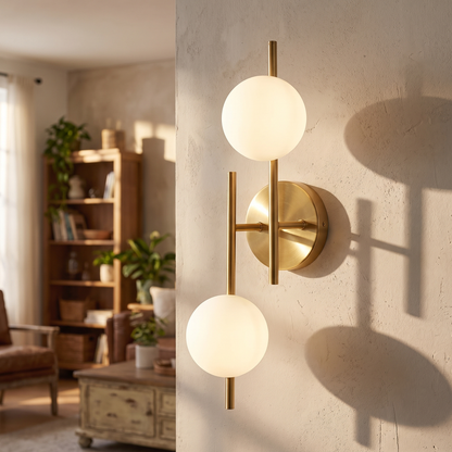 Astra Wall Light Dual Globe Modern Gold