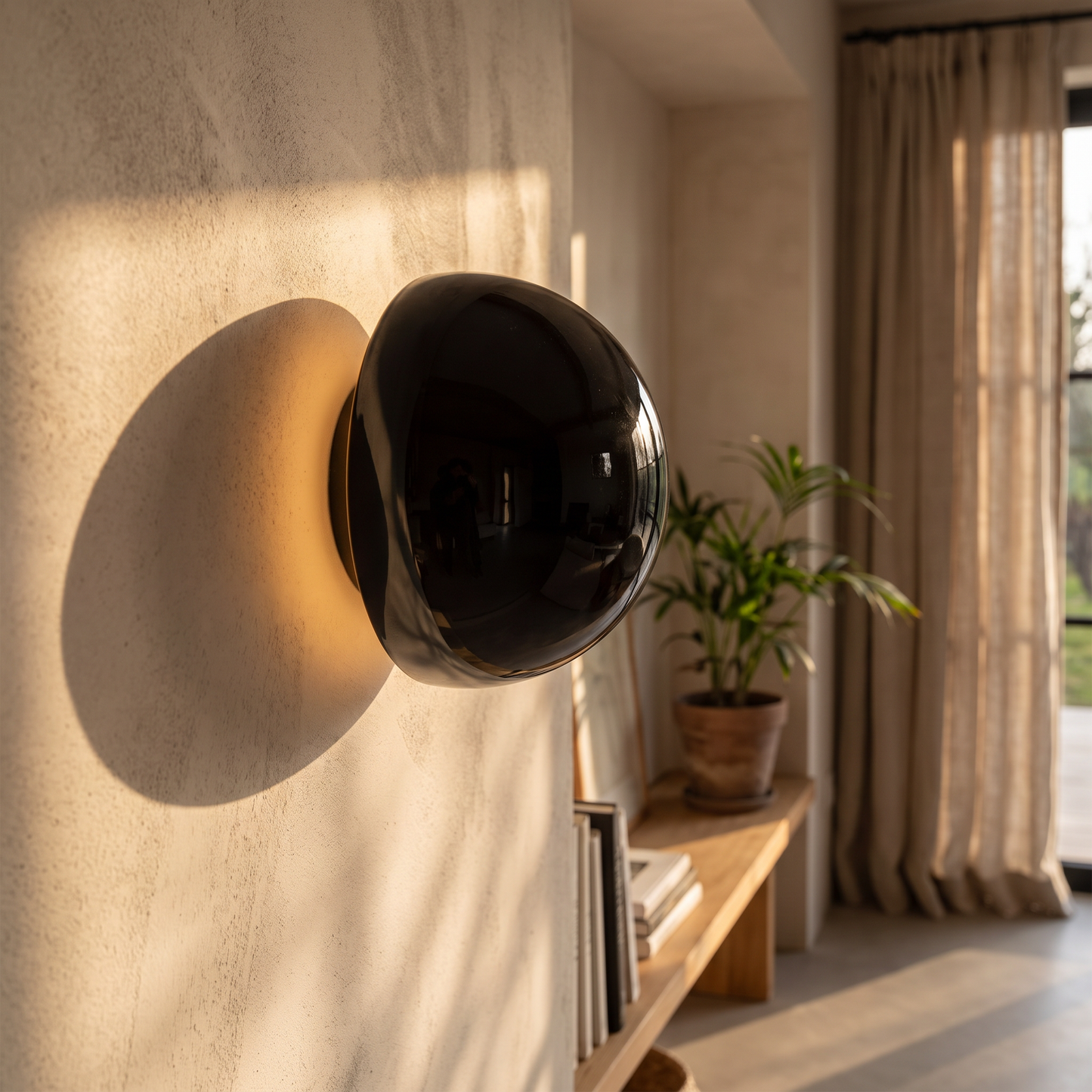 Bauhaus Eclipse Wall Lamp Gold Finish