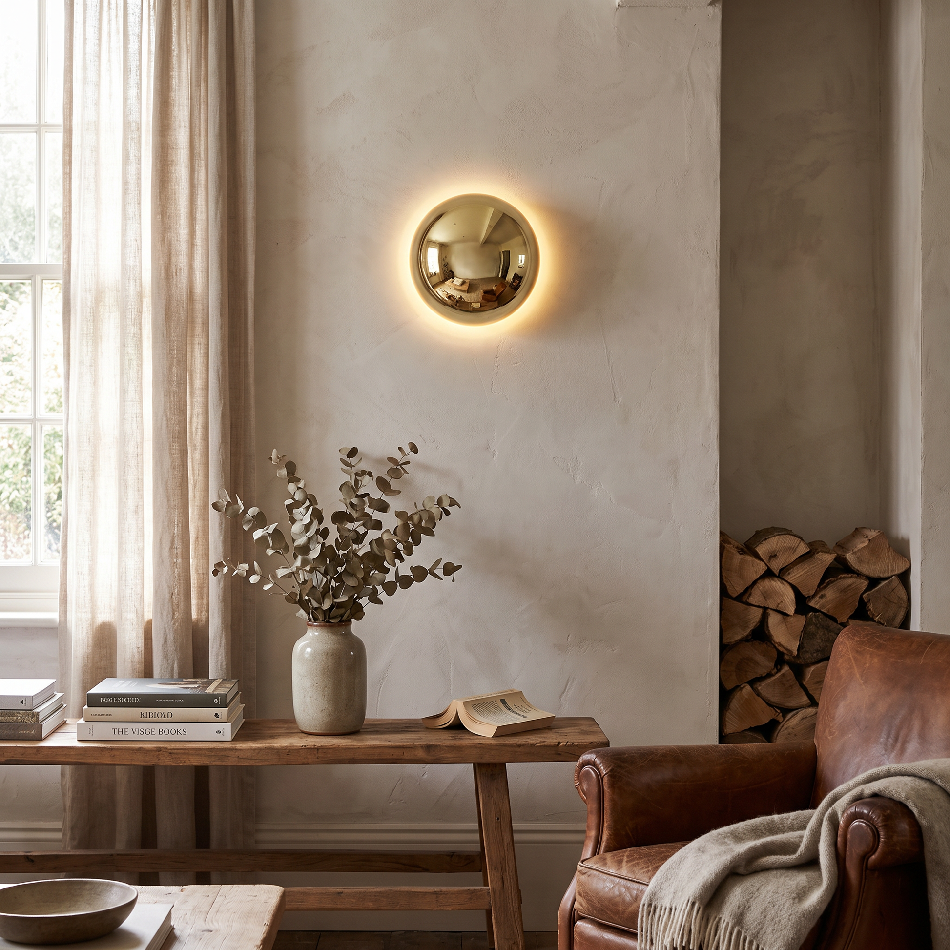 Bauhaus Eclipse Wall Lamp Gold Finish