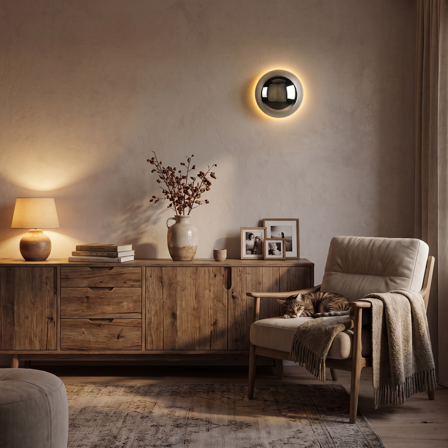 Bauhaus Eclipse Wall Lamp Gold Finish