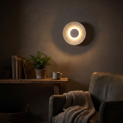 Hasna SunRay Wall Lamp Modern Metallic Sun Design