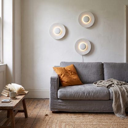 Hasna SunRay Wall Lamp Modern Metallic Sun Design