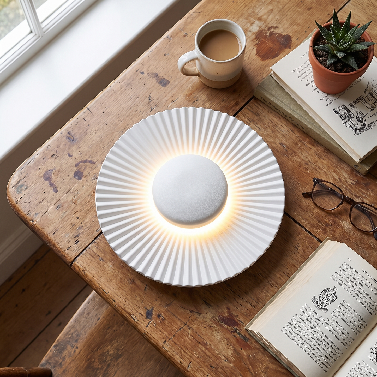Hasna SunRay Wall Lamp Modern Metallic Sun Design