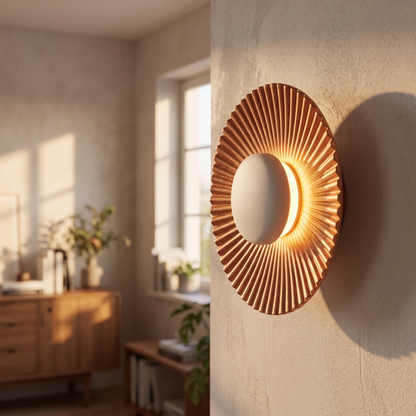 Hasna SunRay Wall Lamp Modern Metallic Sun Design