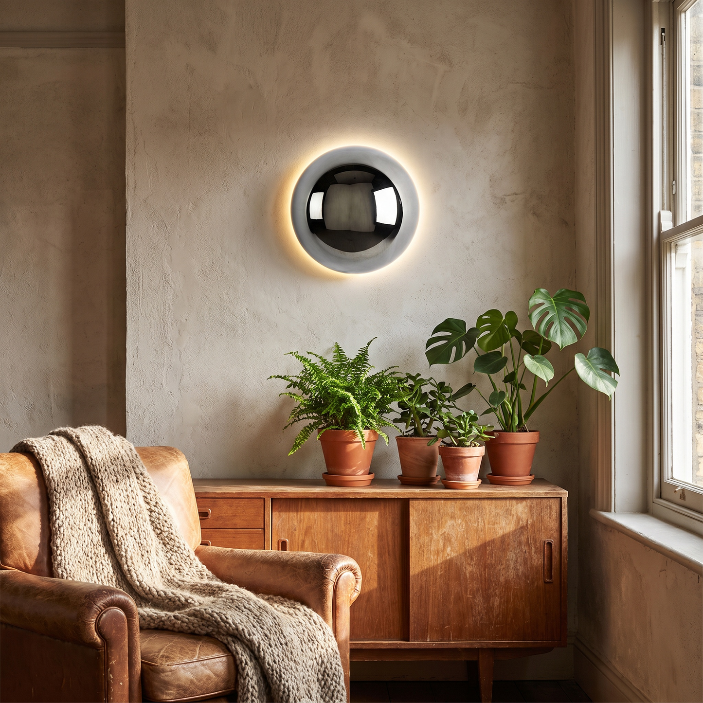 Bauhaus Eclipse Wall Lamp Gold Finish