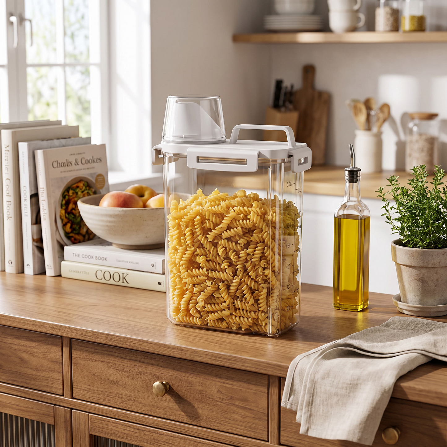 2.5L Airtight Grain Container with Measuring Cup