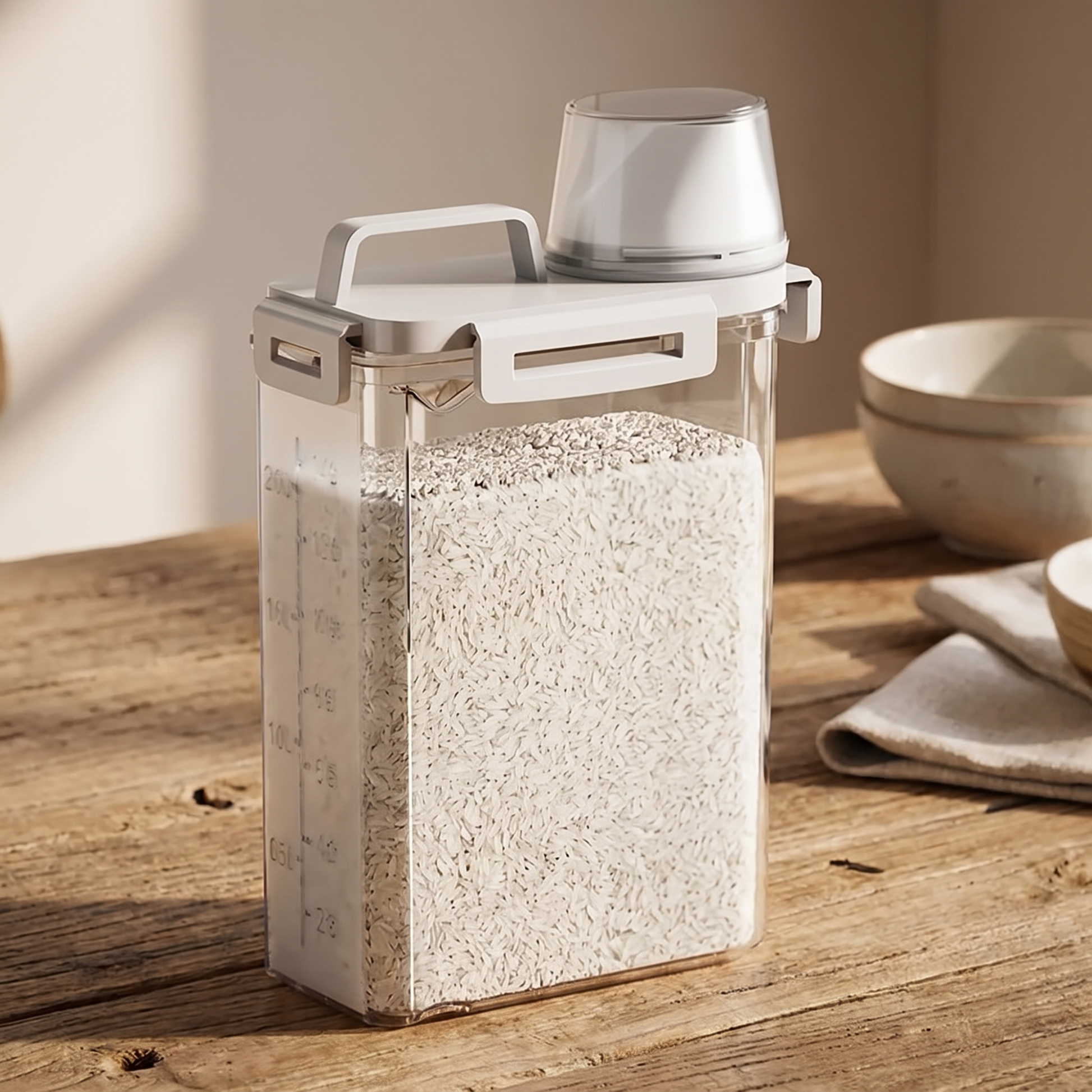 2.5L Airtight Grain Container with Measuring Cup