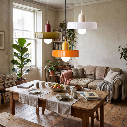 Bauhaus Glass Pendant Light Nordic Retro Dining Chandelier