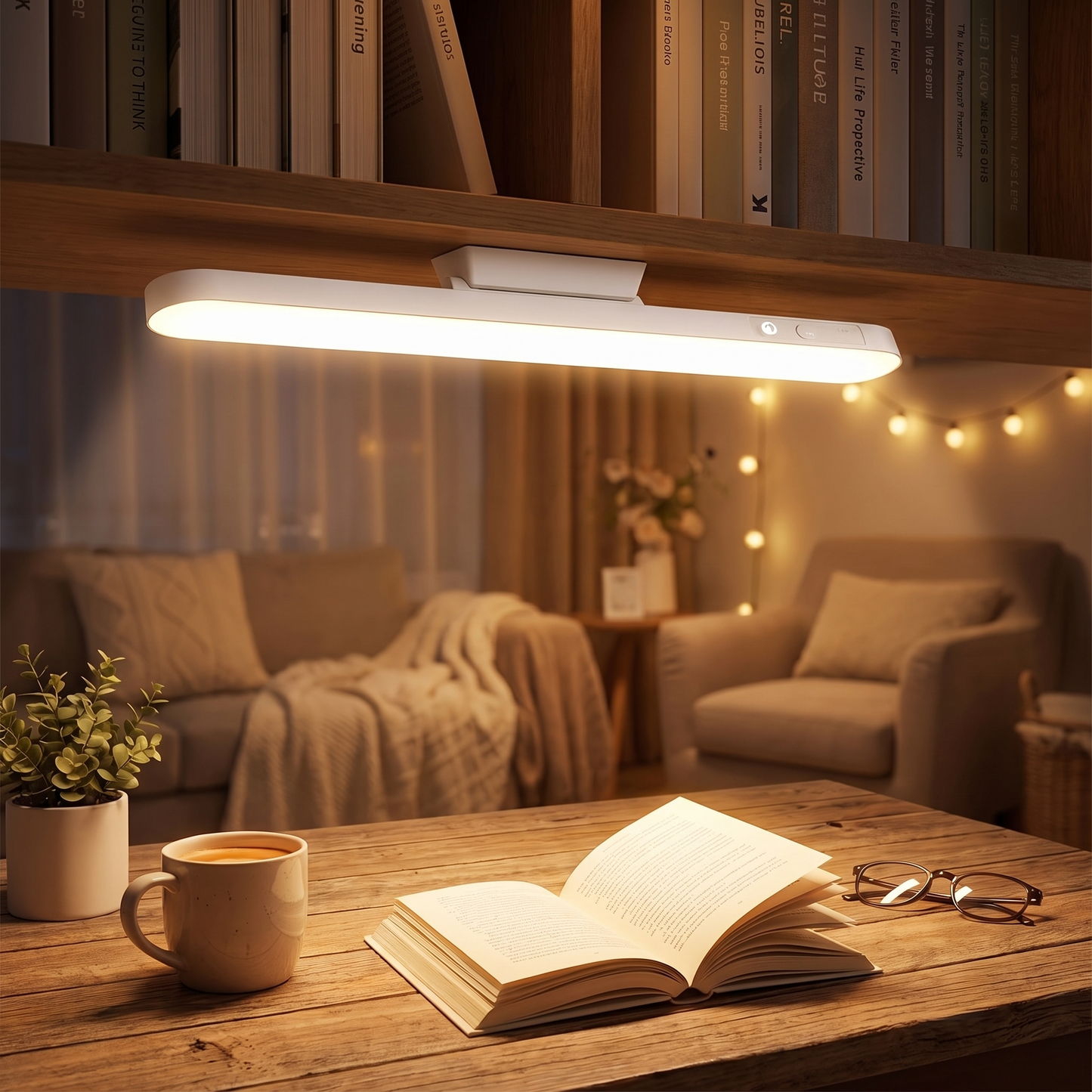 Magnetic Rechargeable Light Bar Cordless Reading Lamp