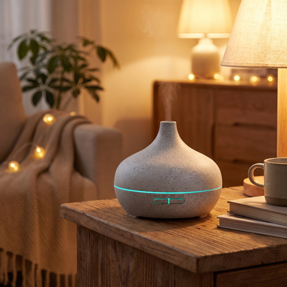 Wood Grain Aroma Diffuser 300ml Ultrasonic Mist and Night Light