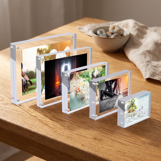 Acrylic Magnetic Photo Frame Frameless Floating Photo Block
