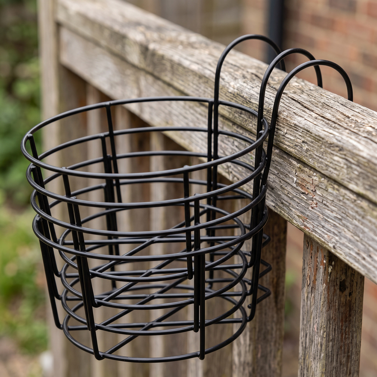 Balcony Rail Planters Black Metal Hanging Pot Holders