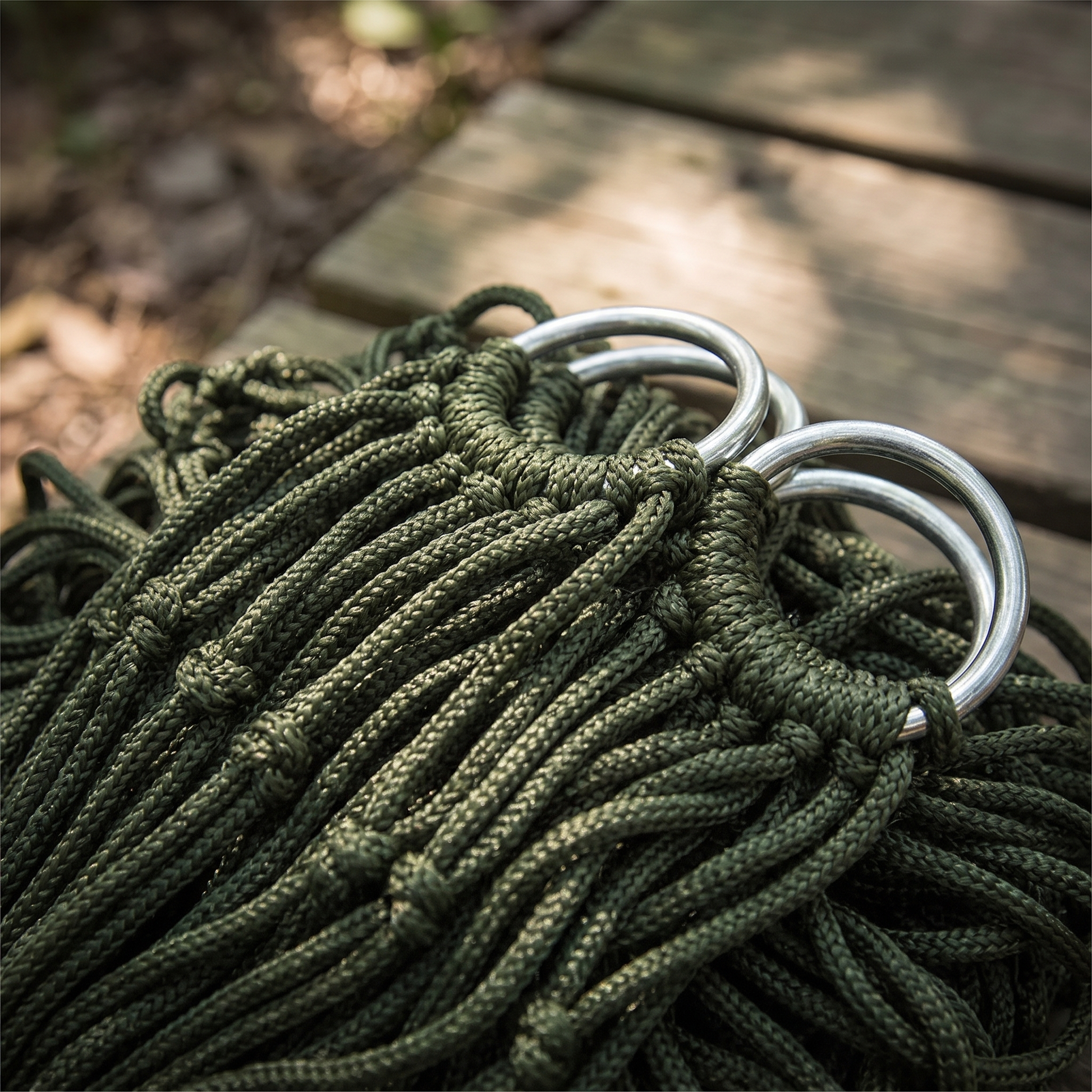 Rope Hammock Thickened Nylon Mesh Garden Hammock