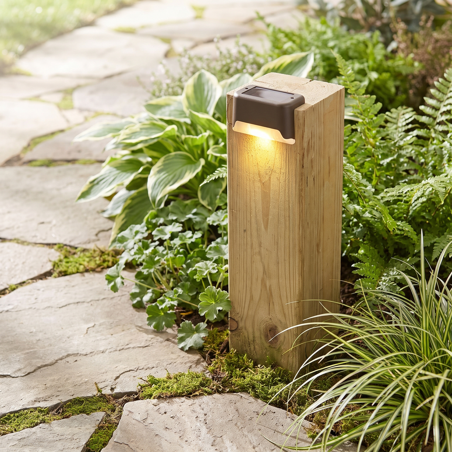 Solar Step Lights Warm White Deck Stair and Path Lights
