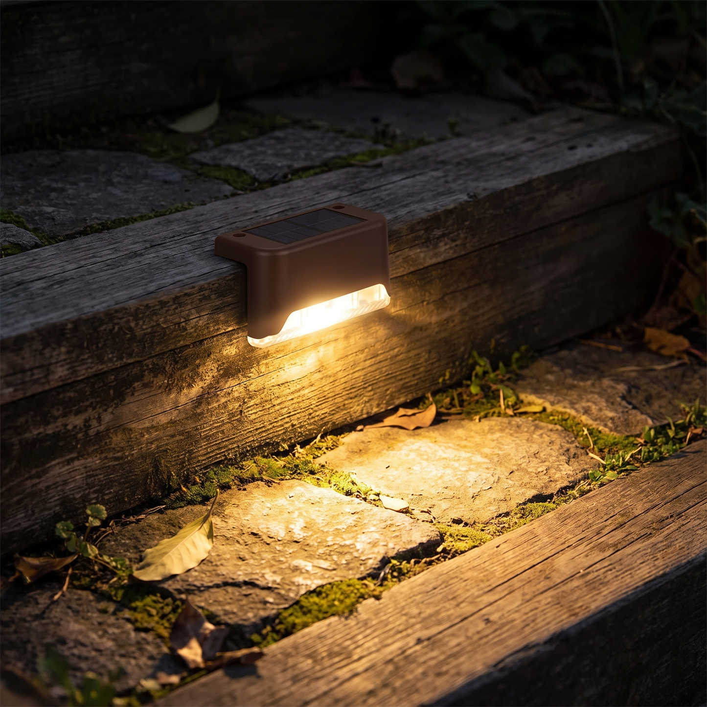 Solar Step Lights Warm White Deck Stair and Path Lights