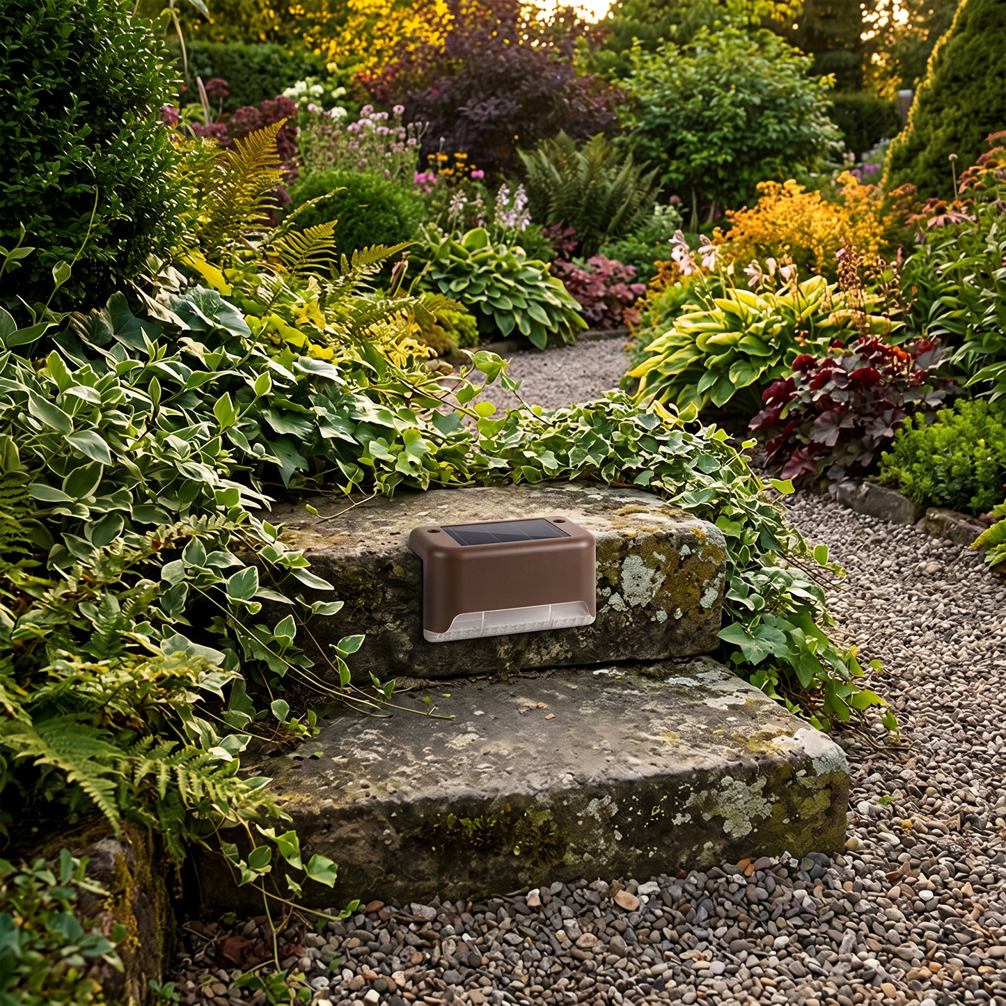 Solar Step Lights Warm White Deck Stair and Path Lights