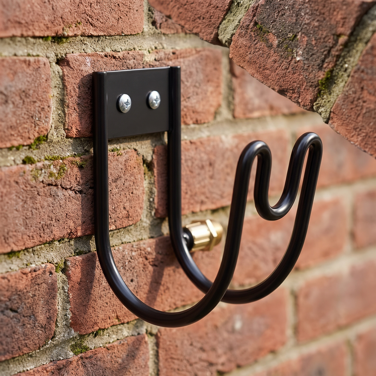 Wall Mounted Hose Hanger Black Iron Garden Hose Holder