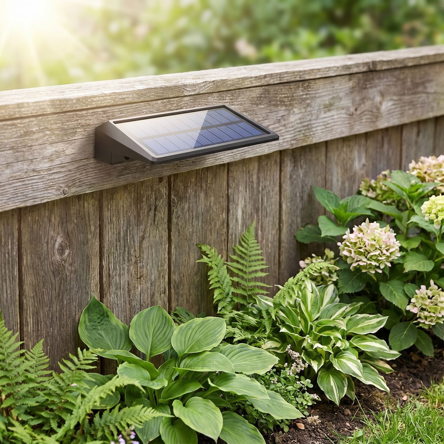 Solar Fence Wall Light Warm Arc Outdoor Deck Light