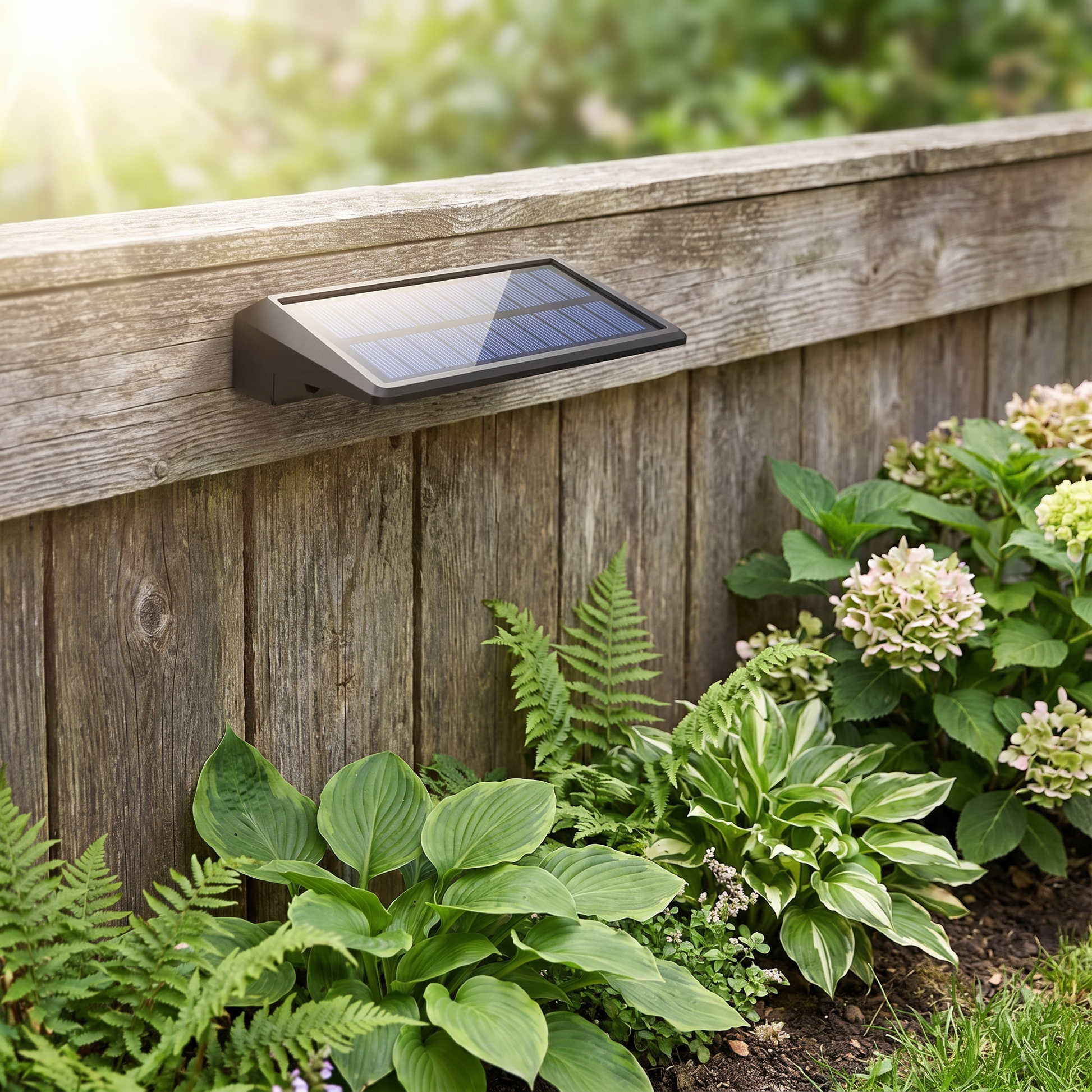 Solar Fence Wall Light Warm Arc Outdoor Deck Light