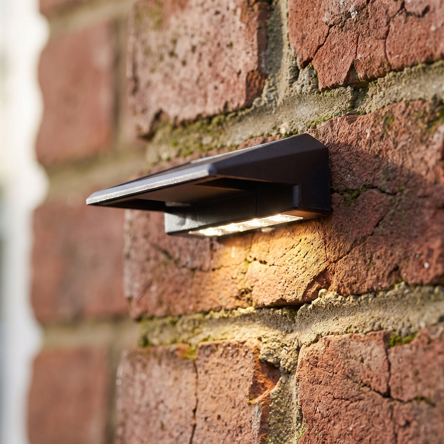 Solar Fence Wall Light Warm Arc Outdoor Deck Light