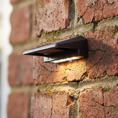 Solar Fence Wall Light Warm Arc Outdoor Deck Light
