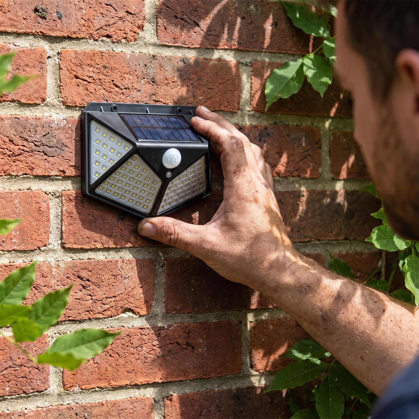 Solar Security Wall Light 100 LED Motion Sensor Outdoor Light