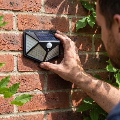 Solar Security Wall Light 100 LED Motion Sensor Outdoor Light