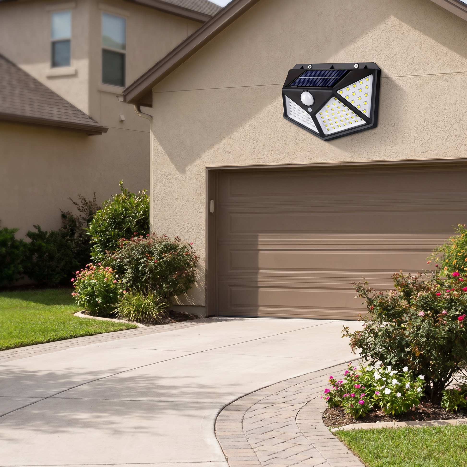 Solar Security Wall Light 100 LED Motion Sensor Outdoor Light
