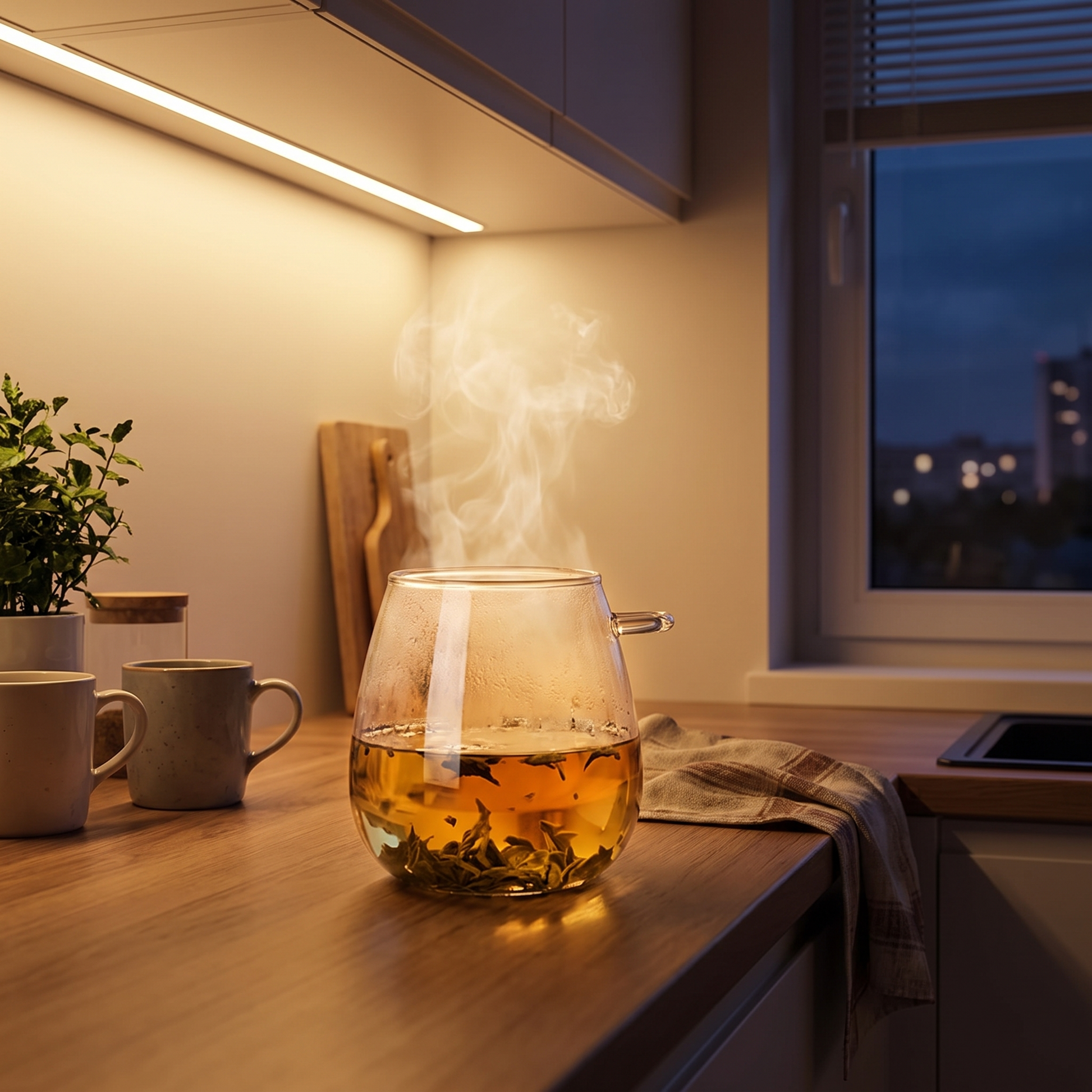 Bamboo-Lid Glass Storage Jar