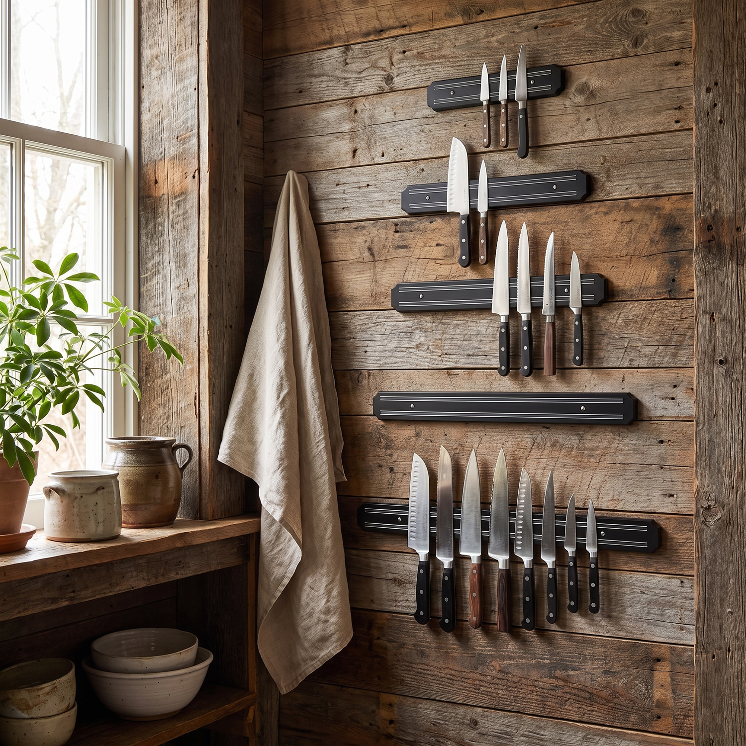 Magnetic Wall Knife Strip Stainless Steel Rail