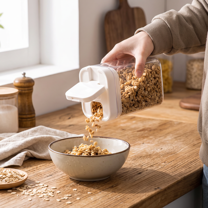Airtight Pasta and Grain Container Tall Clear Pantry Canister