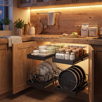 Under-Cabinet Sliding Pan Organiser