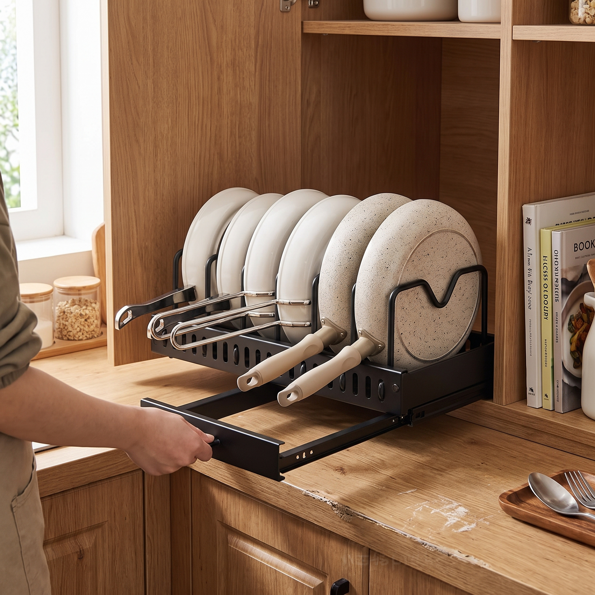 Under-Cabinet Sliding Pan Organiser